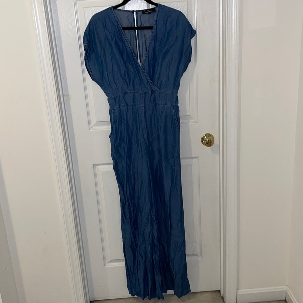 Lulus soft denim jumpsuit